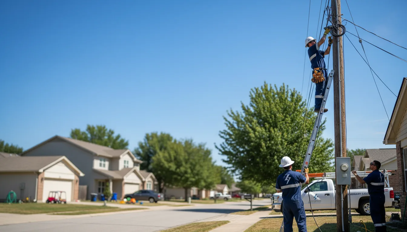 Residential electrician providing installation services in Winigan, MO